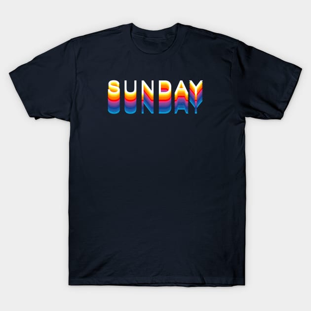 Sunday Retro Vintage T-Shirt by Cds Design Store